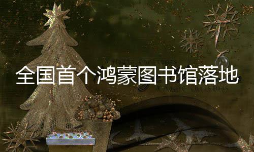 地罗鸿蒙湖图书馆落全国首个